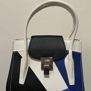 Michael Kors Collection Bancroft Medium Color Blocked Calf Leather Satchel